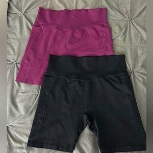 Pink active biker shorts
